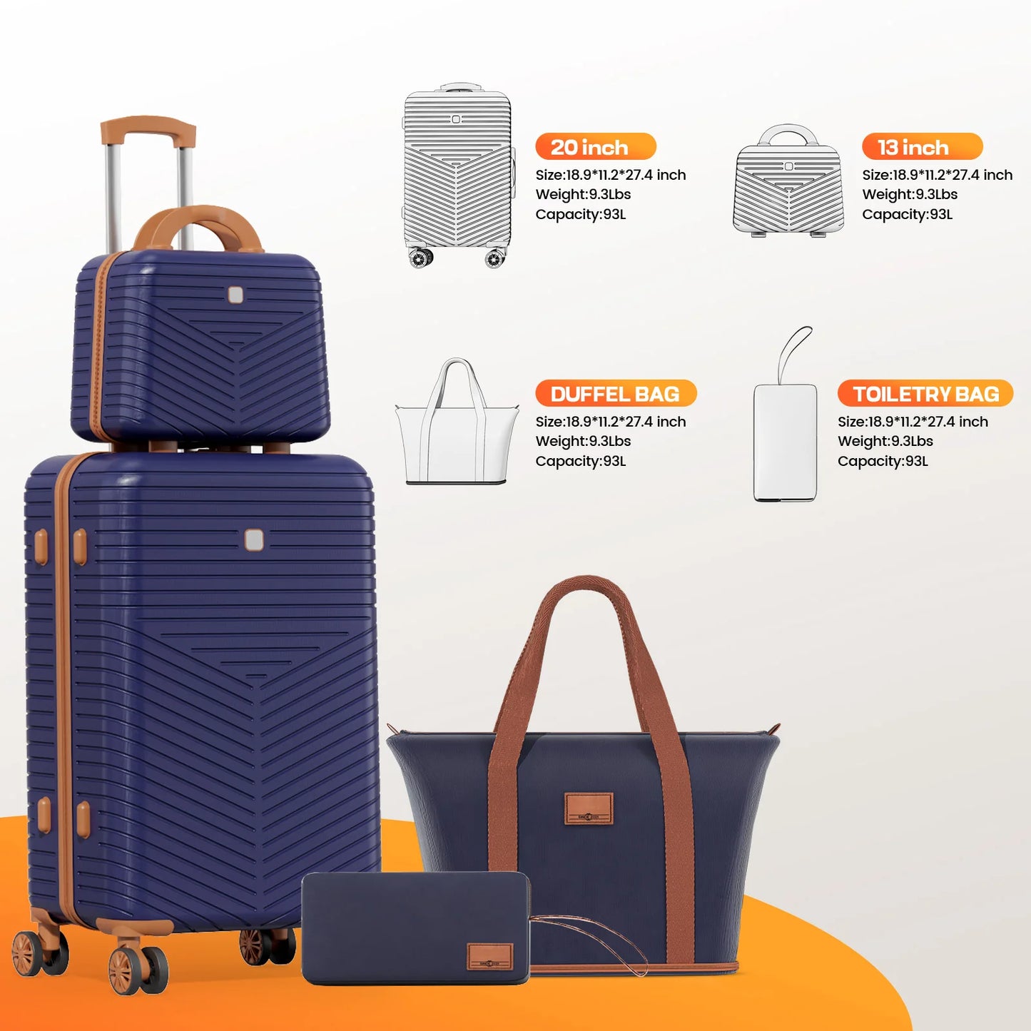 4 Piece Luggage Set
