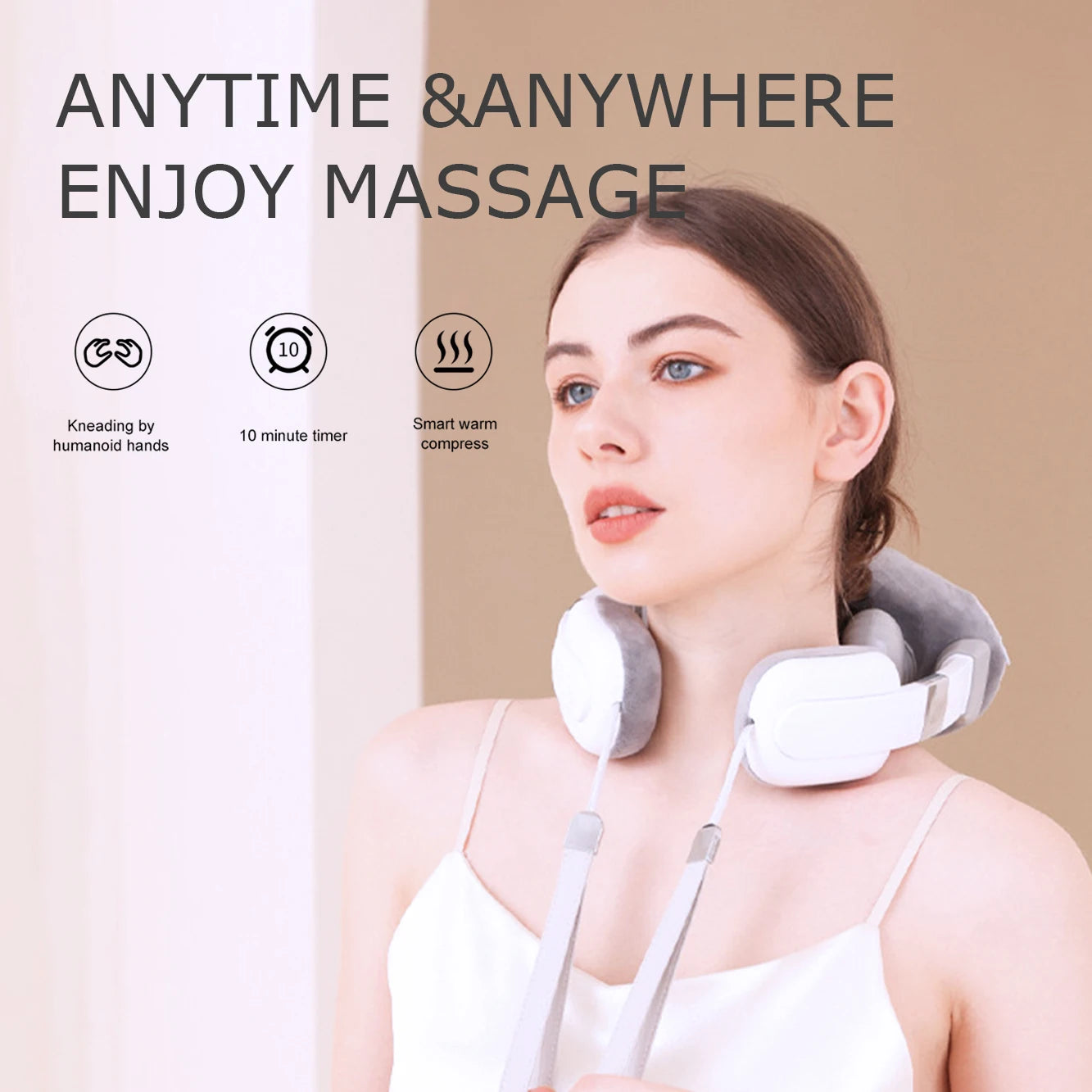Hands-Free Hot Compression Neck, Shoulder & Body Deep Relaxation Massager