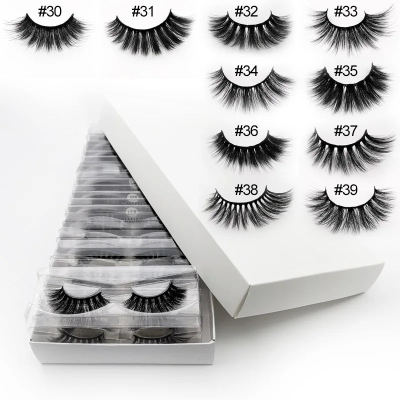 3D Mink Natural Fluffy False Eyelash Mix Bulk