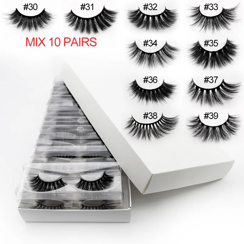 3D Mink Natural Fluffy False Eyelash Mix Bulk