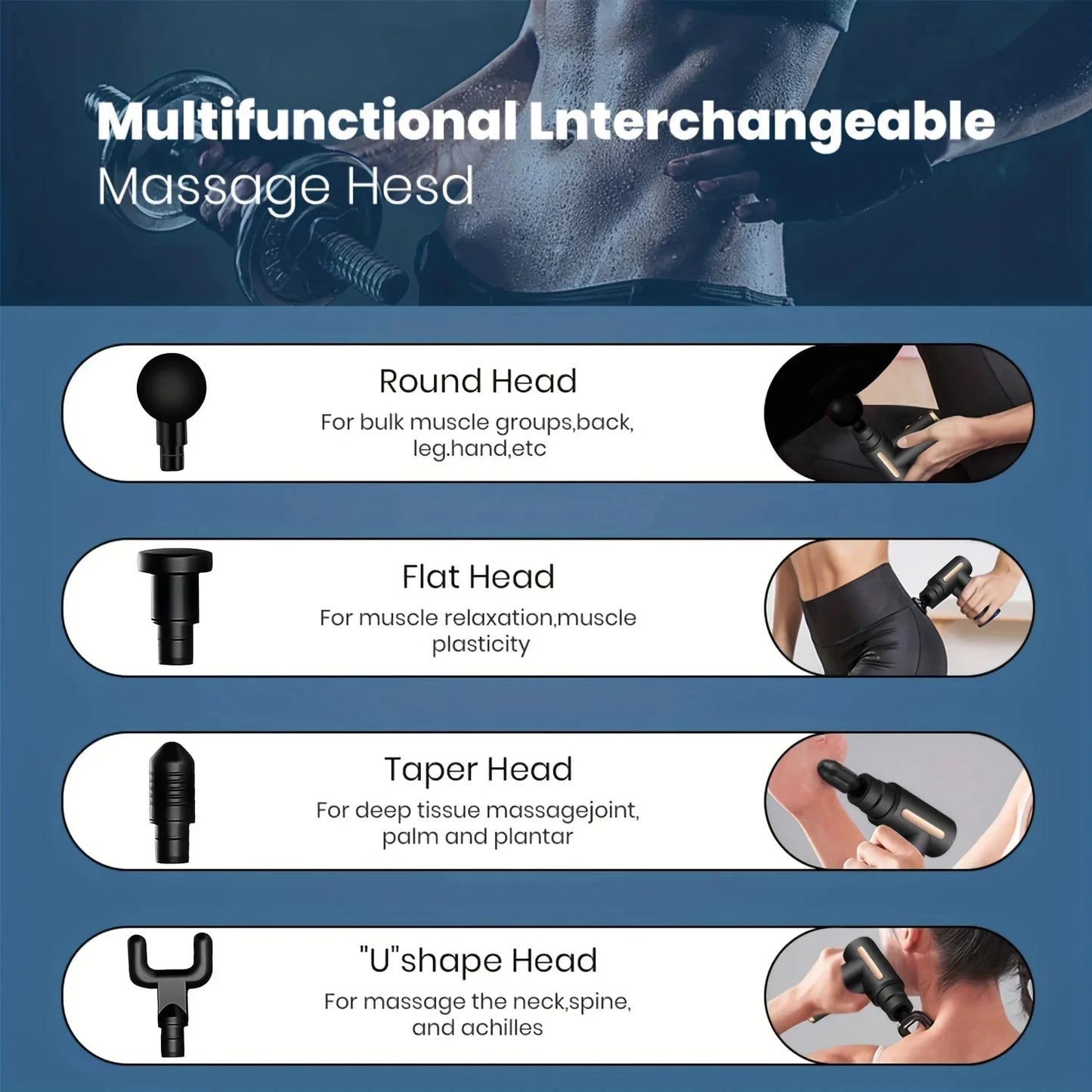 Portable Lightweight Deep Tissue Body Massage Gun