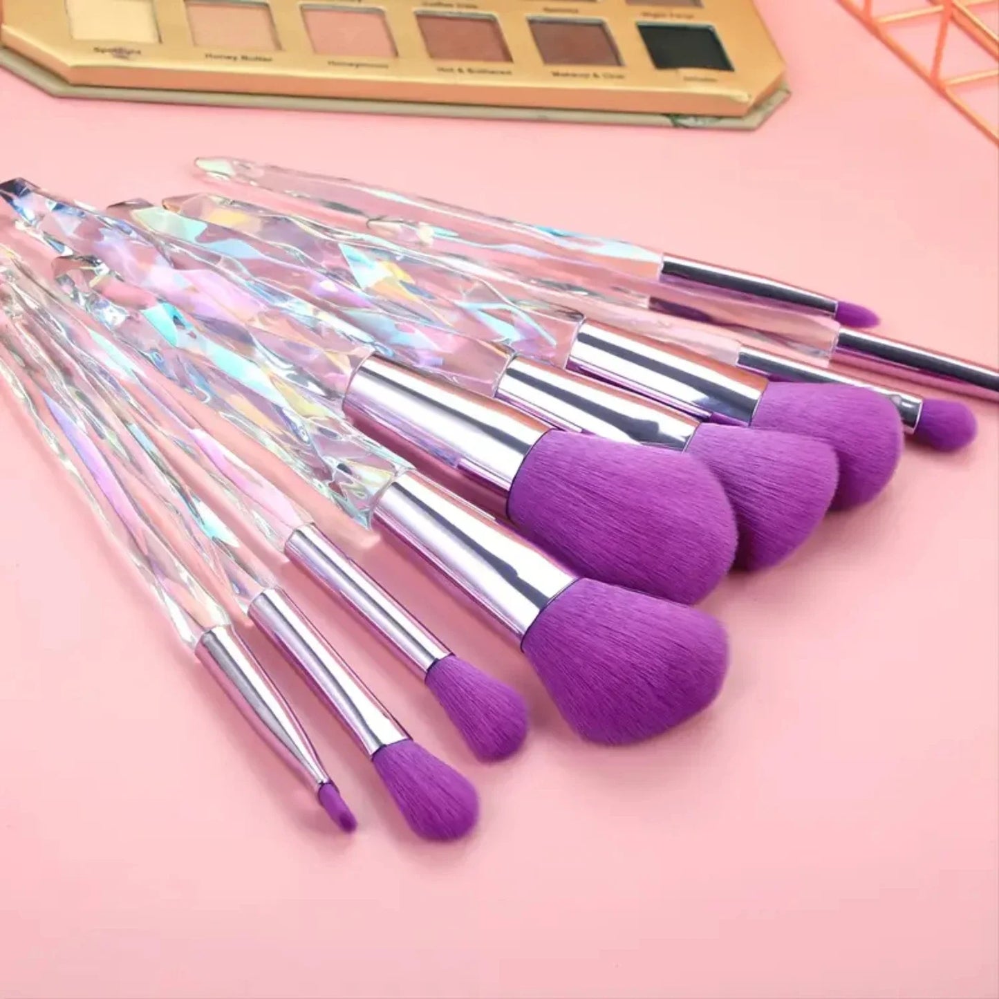 Luxurious Crystal Acrylic Handle Makeup Brush Set