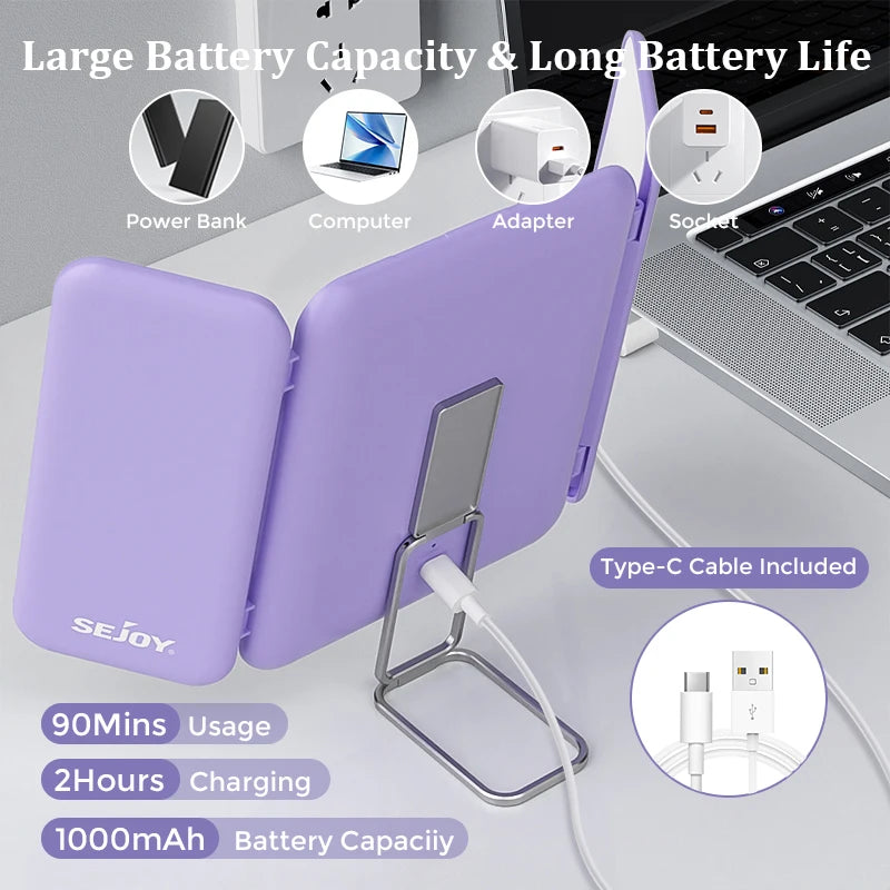 Portable LED Trifold Makeup Mirror