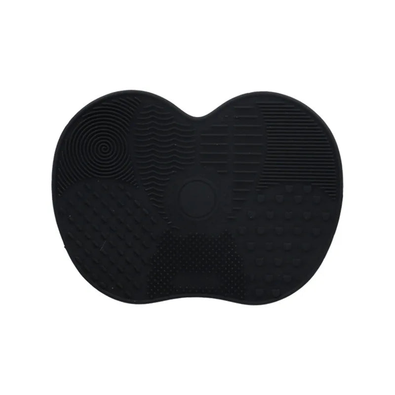 1Pc Silicone Apple-Shaped Makeup Brush Cleaner Pad With Suction Cup