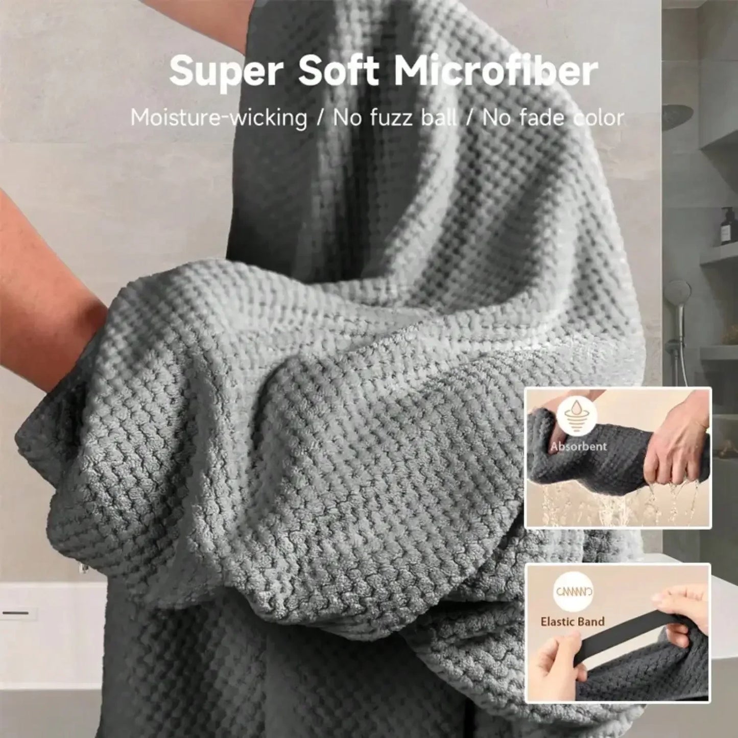 Super Absorbent Microfiber Hair Wrap Towel