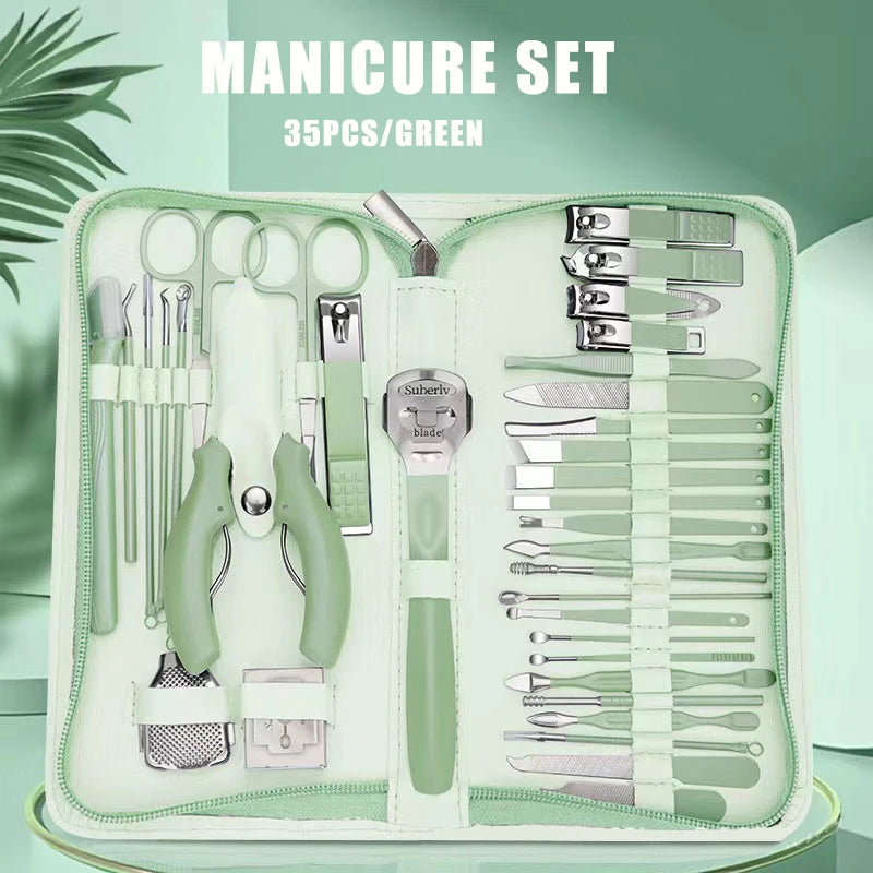 35 pcs Stainless Steel Multi-functional Professional Nail Trimmer Kit