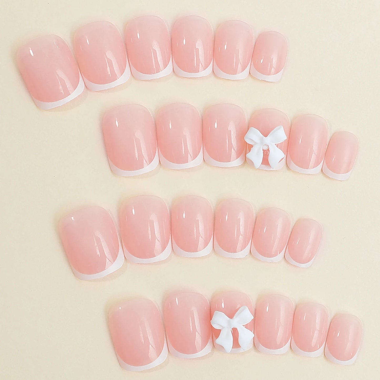 Long Lasting French Tips Press-on Nails