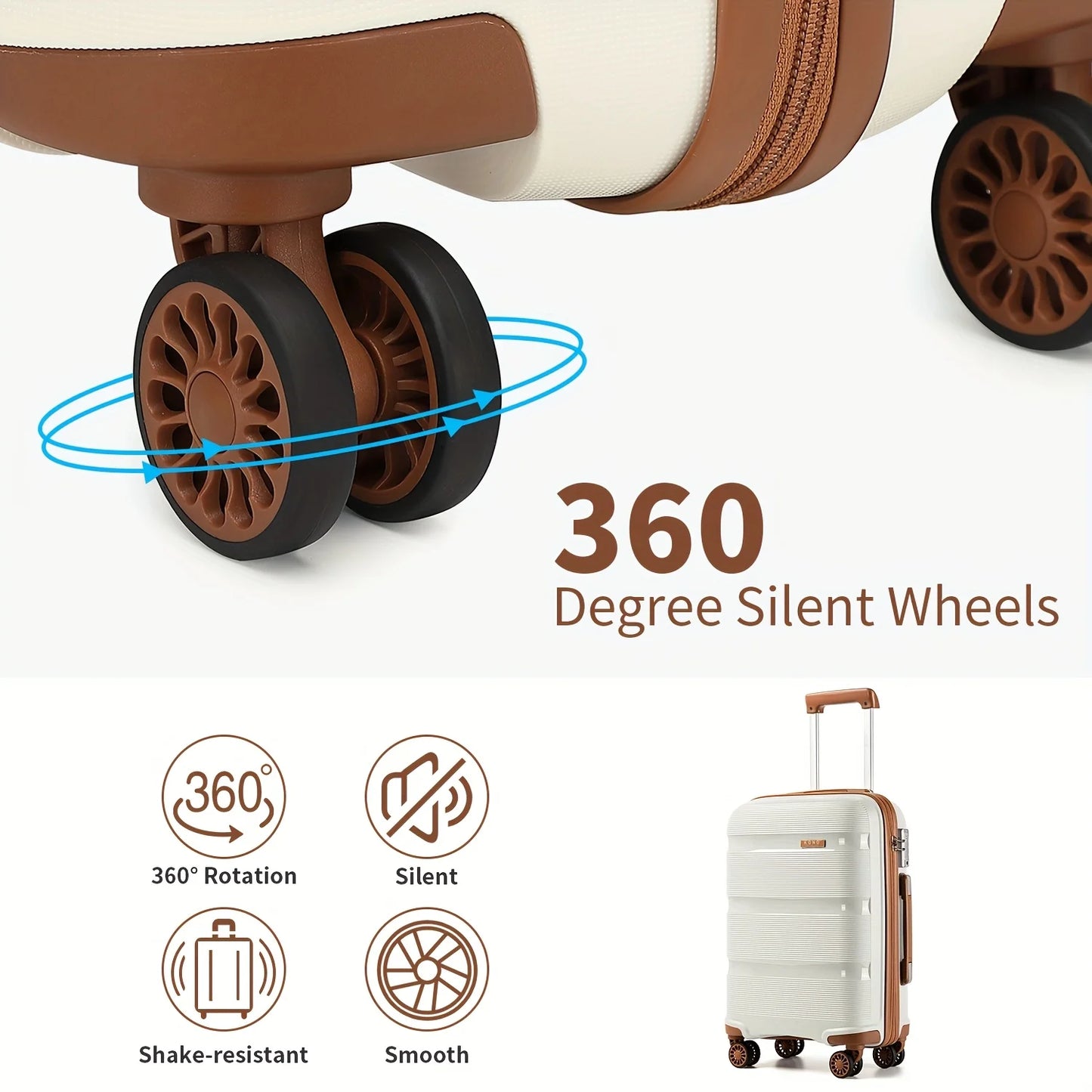 Lightweight Hard shell Carry-On Suitcase Set With Waterproof Travel Bag