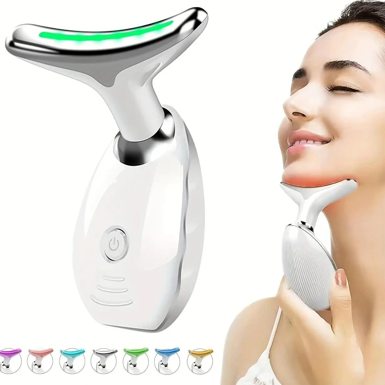 7LED Light Vibrating Neck And Face Skin Massager