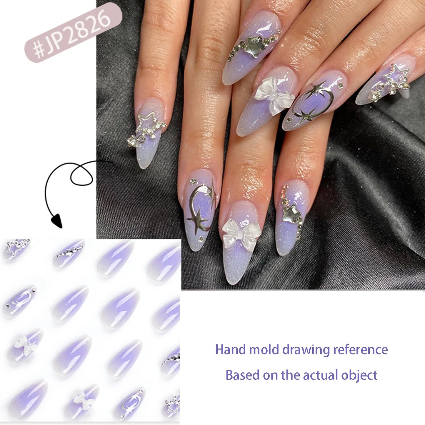 Almond Shape Press On Nails Set