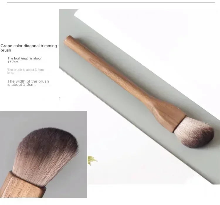 Japanese Raw Wool Walnut Handle Makeup Brush