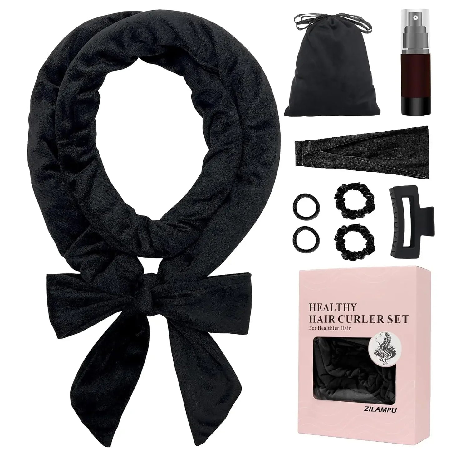 Heatless Sleeping Hair Curling Rod Headband Set