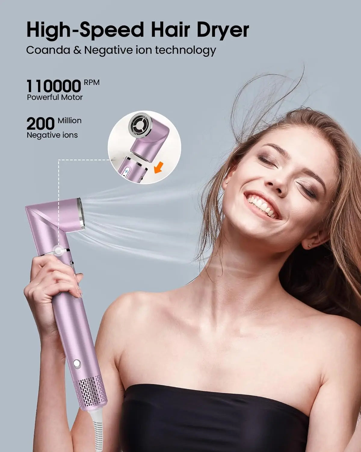 3 In 1 Negative Ionic Blow Dryer Brush
