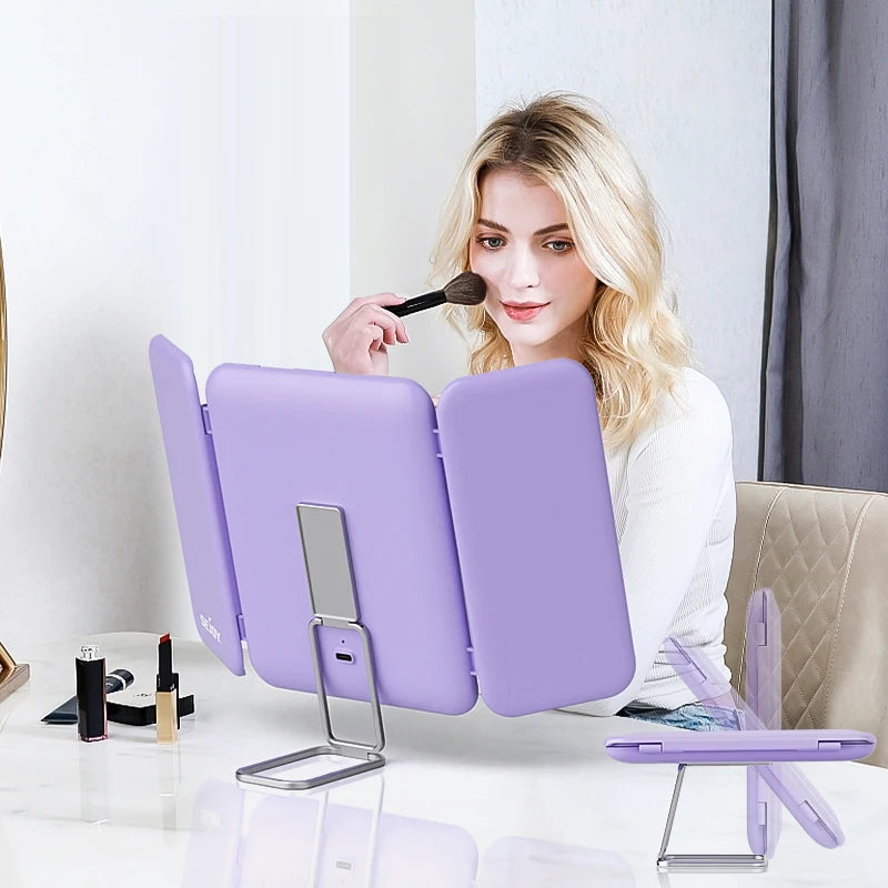 Portable LED Trifold Makeup Mirror