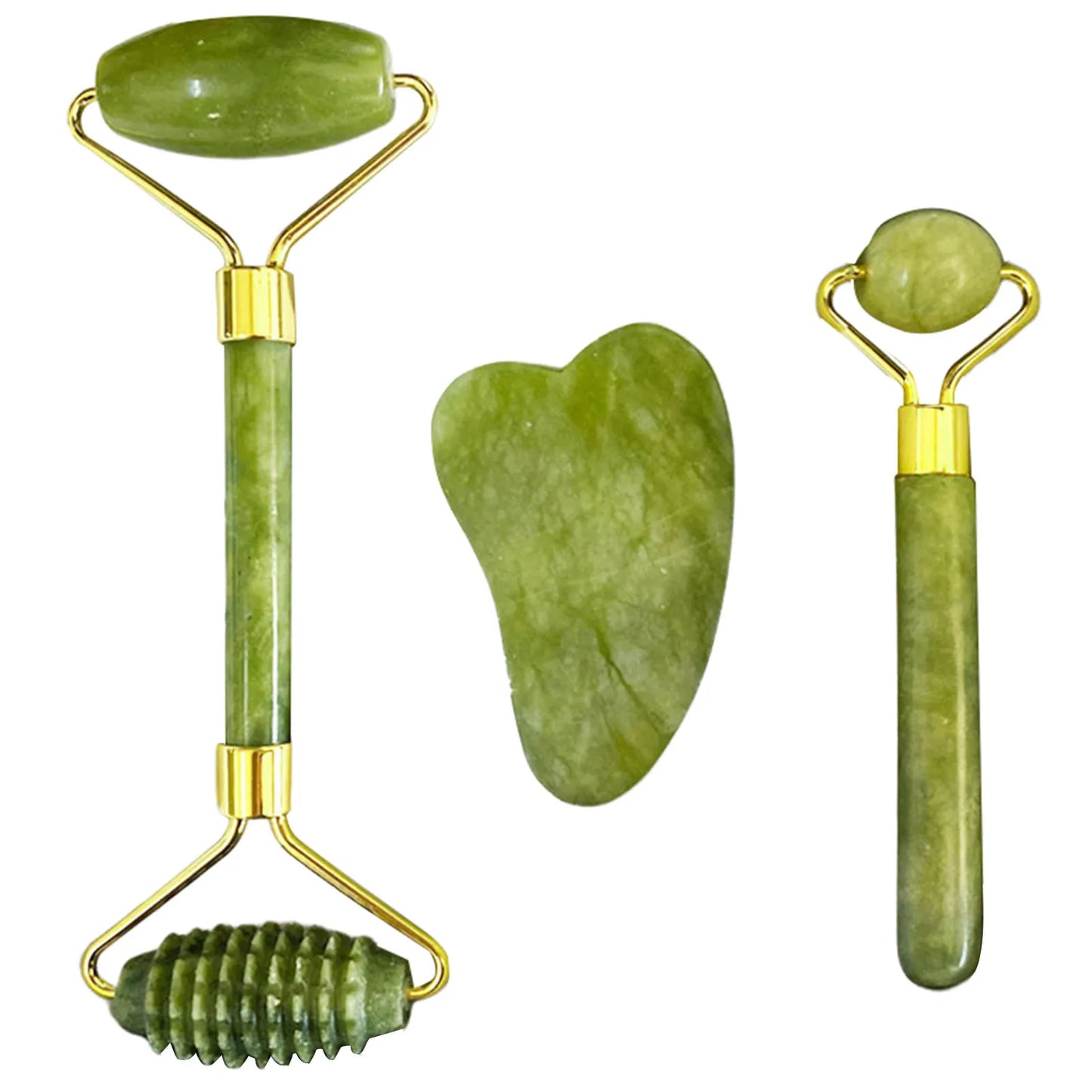 Facial Jade Roller & Gua sha Set