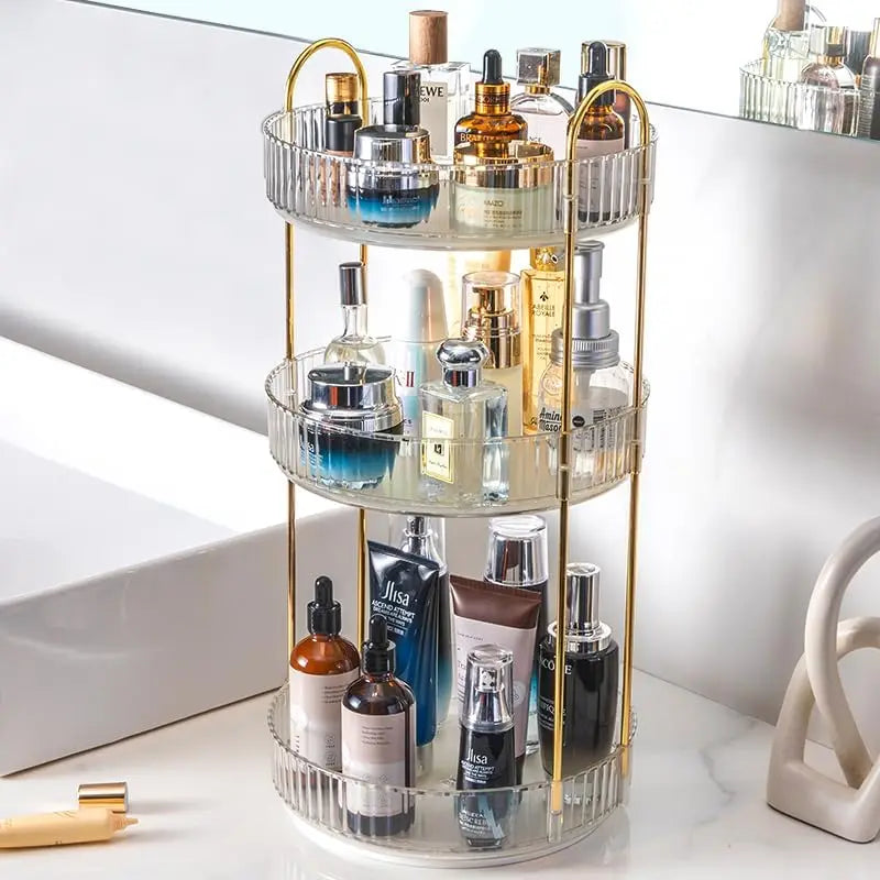 3 Layer Rotating Makeup & Skincare Organizer