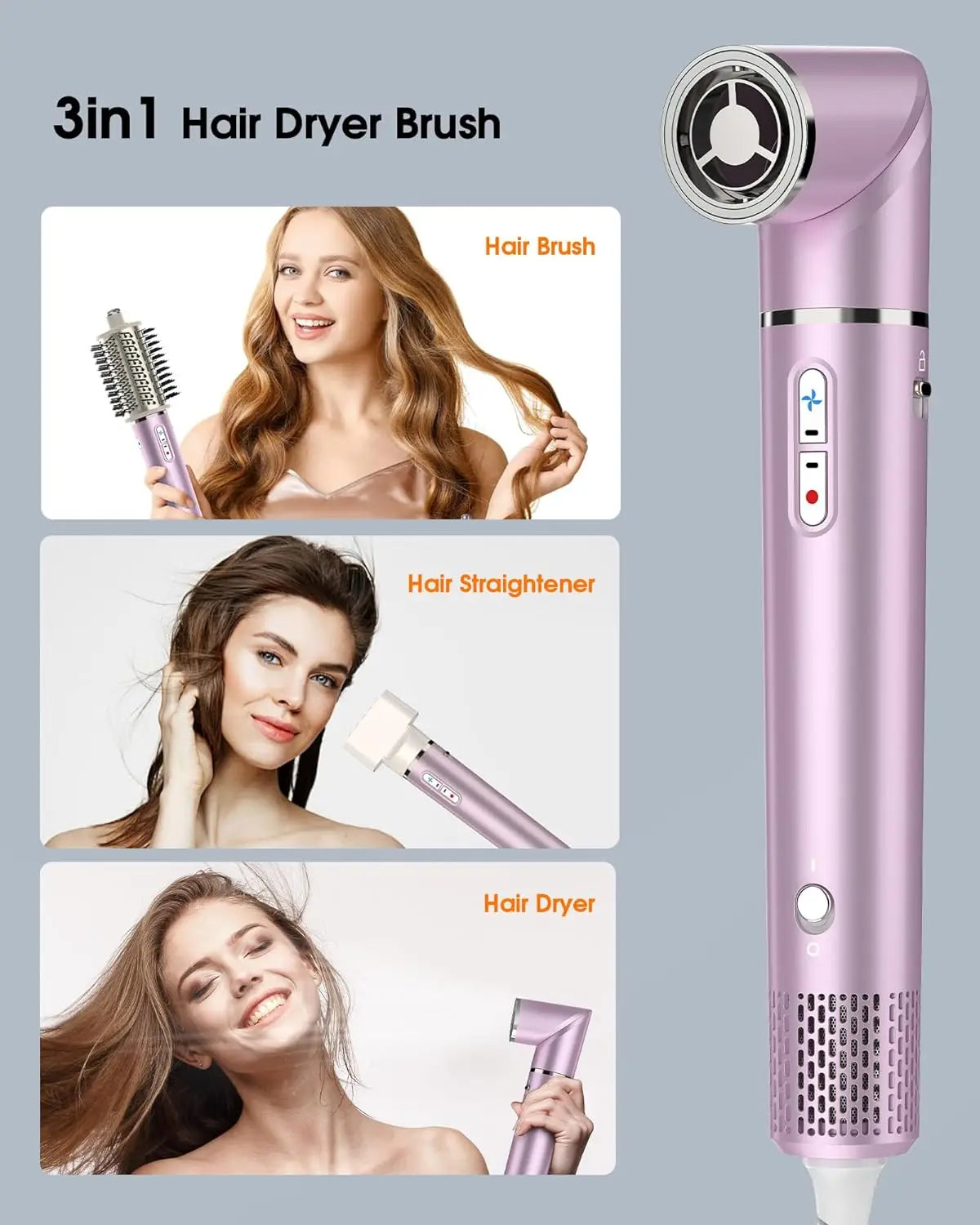3 In 1 Negative Ionic Blow Dryer Brush