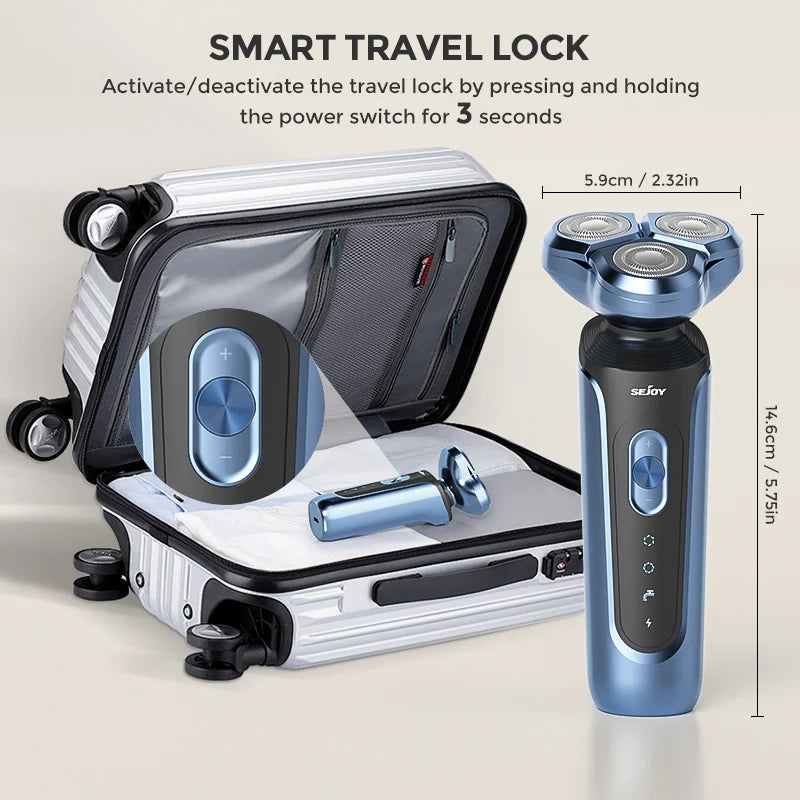 Rechargeable Electric Shaver, Trimmer & Facial Massager Set For Men