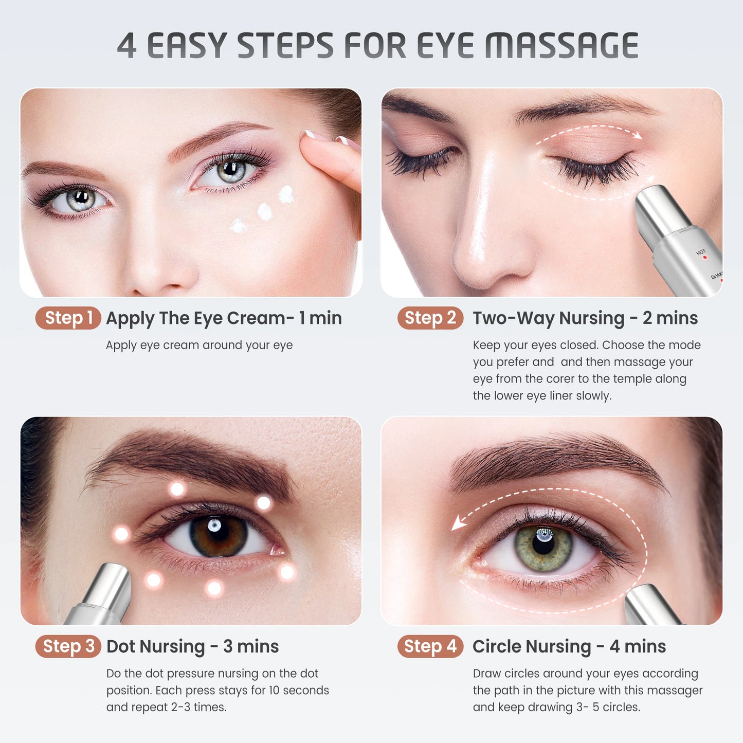 Portable Vibration Heated Eye Care Beauty Device
