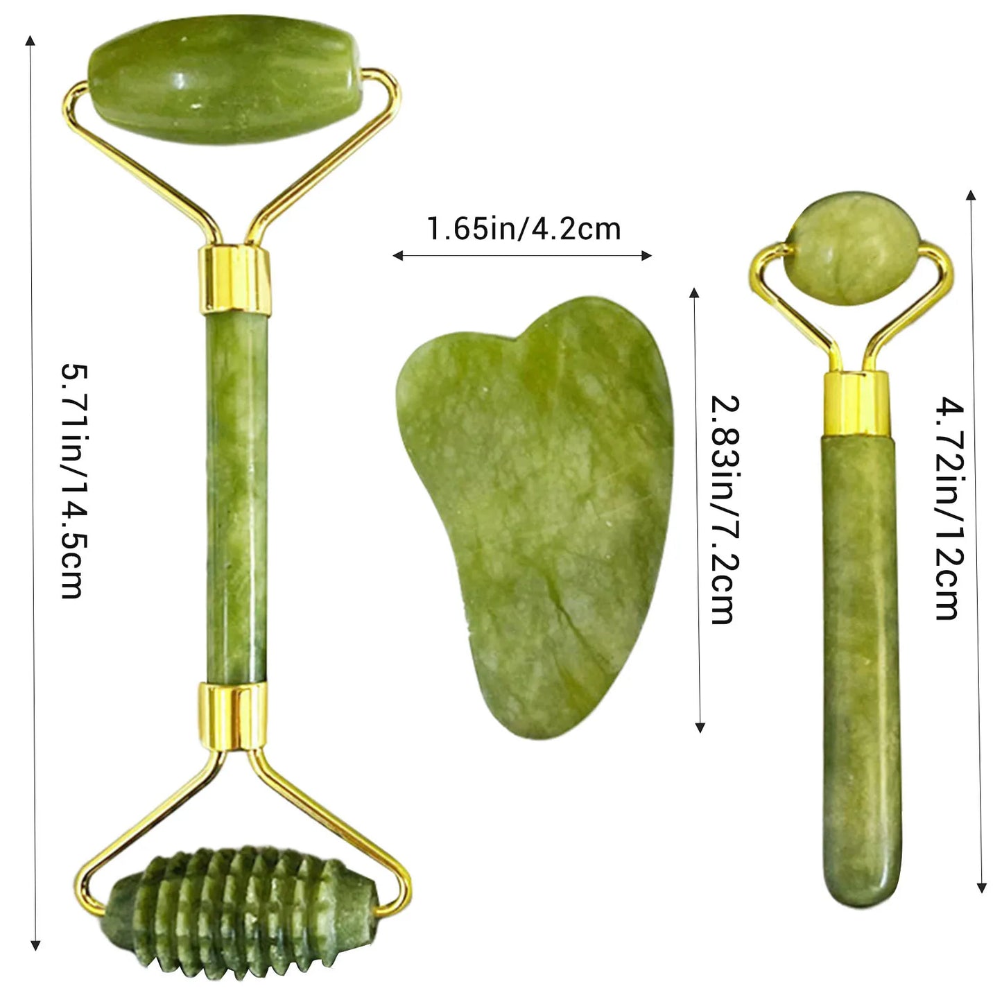 Facial Jade Roller & Gua sha Set