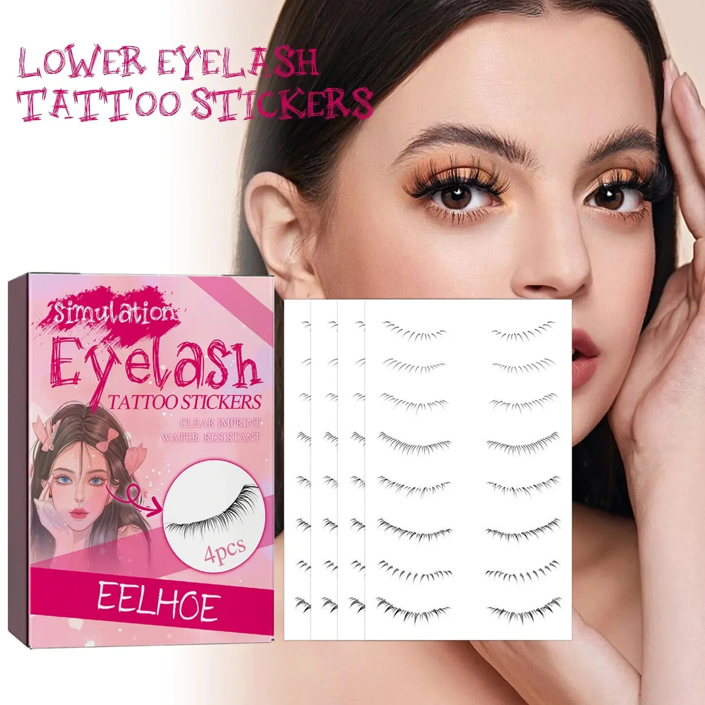 Lower Eyelash Tattoo Stickers