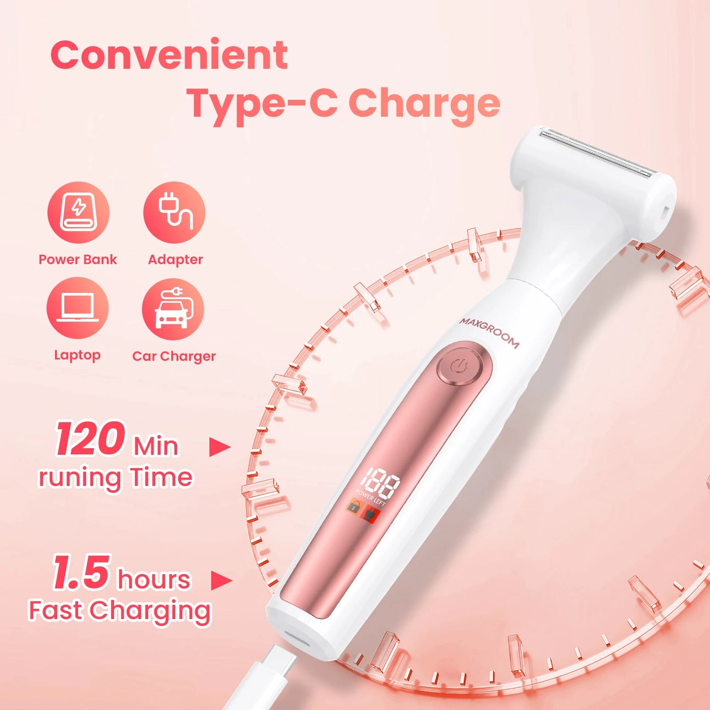 4in1 Electric Body Groomer For Women