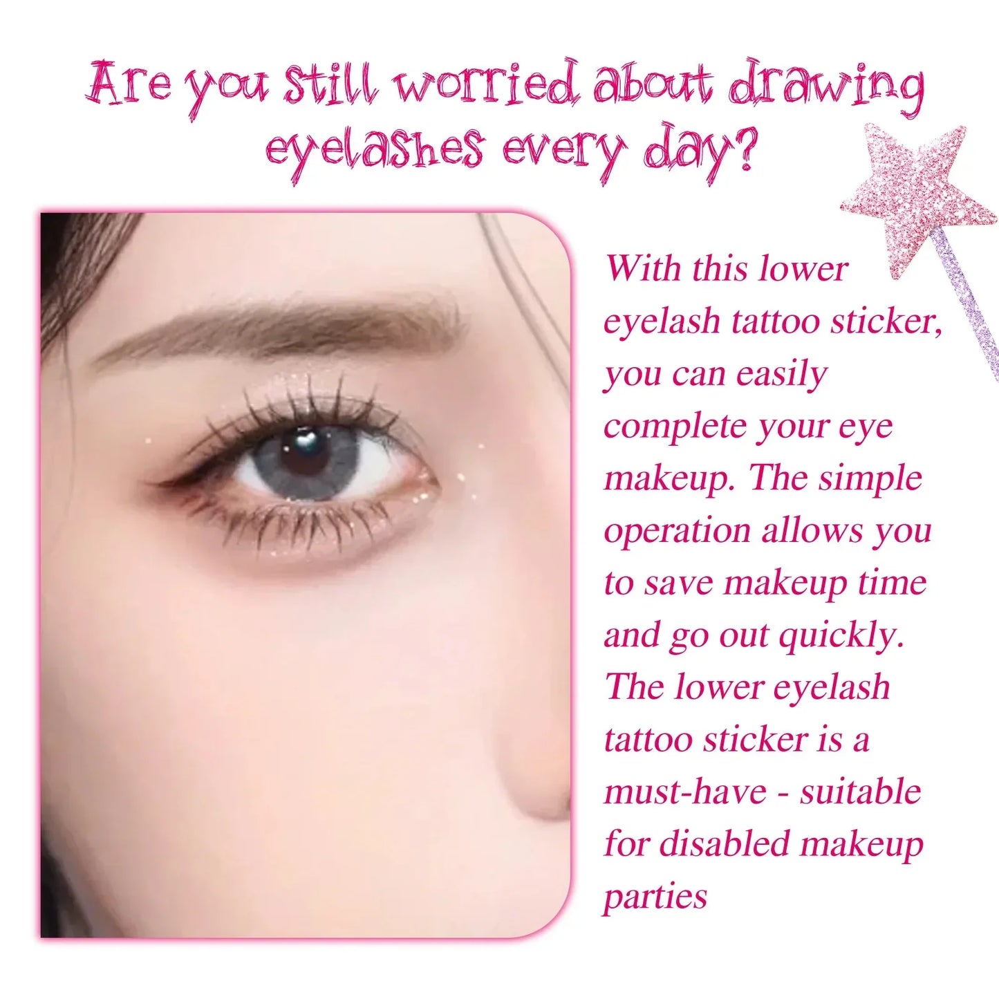 Lower Eyelash Tattoo Stickers