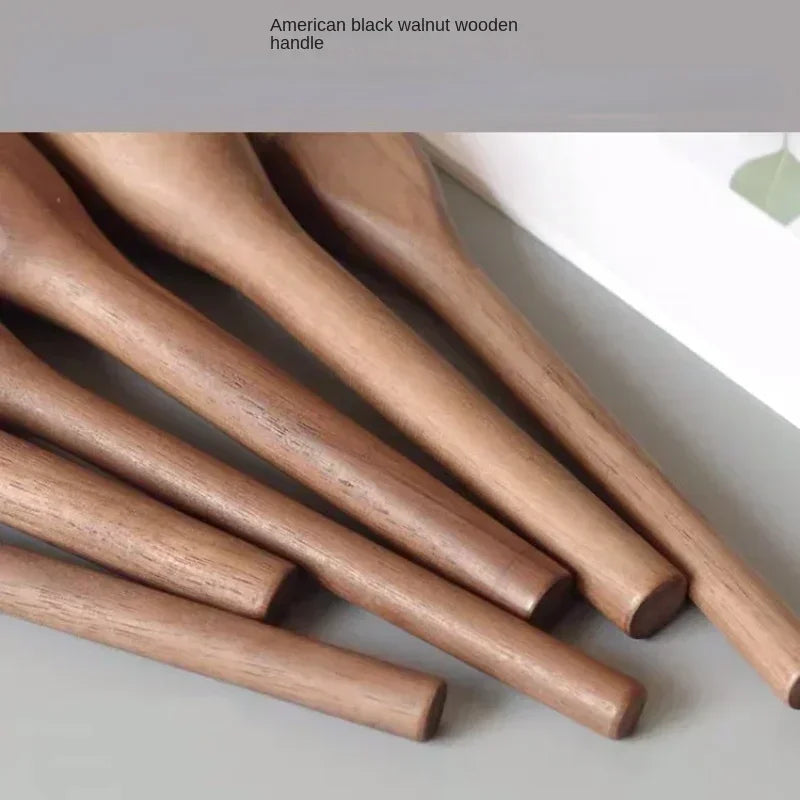 Japanese Raw Wool Walnut Handle Makeup Brush
