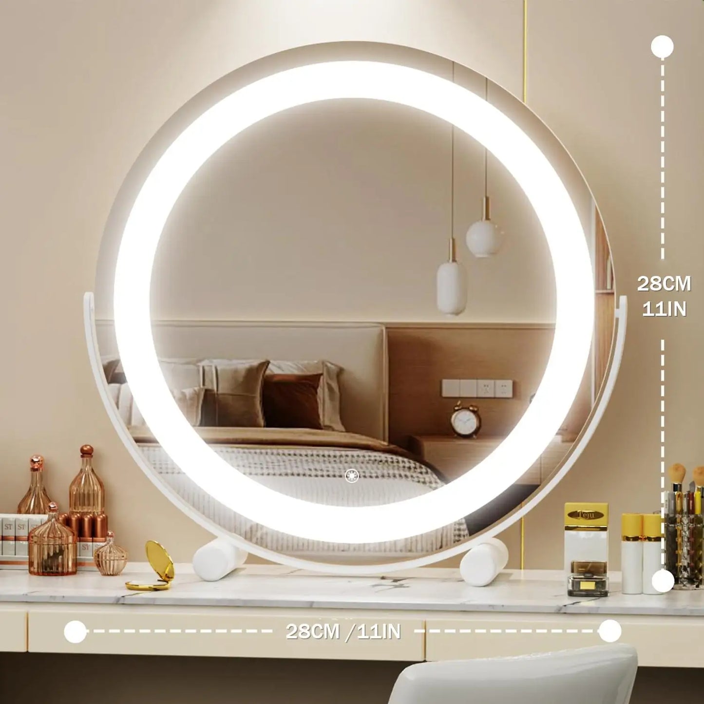 Vanity Mirror With 3 Color Lighting Modes