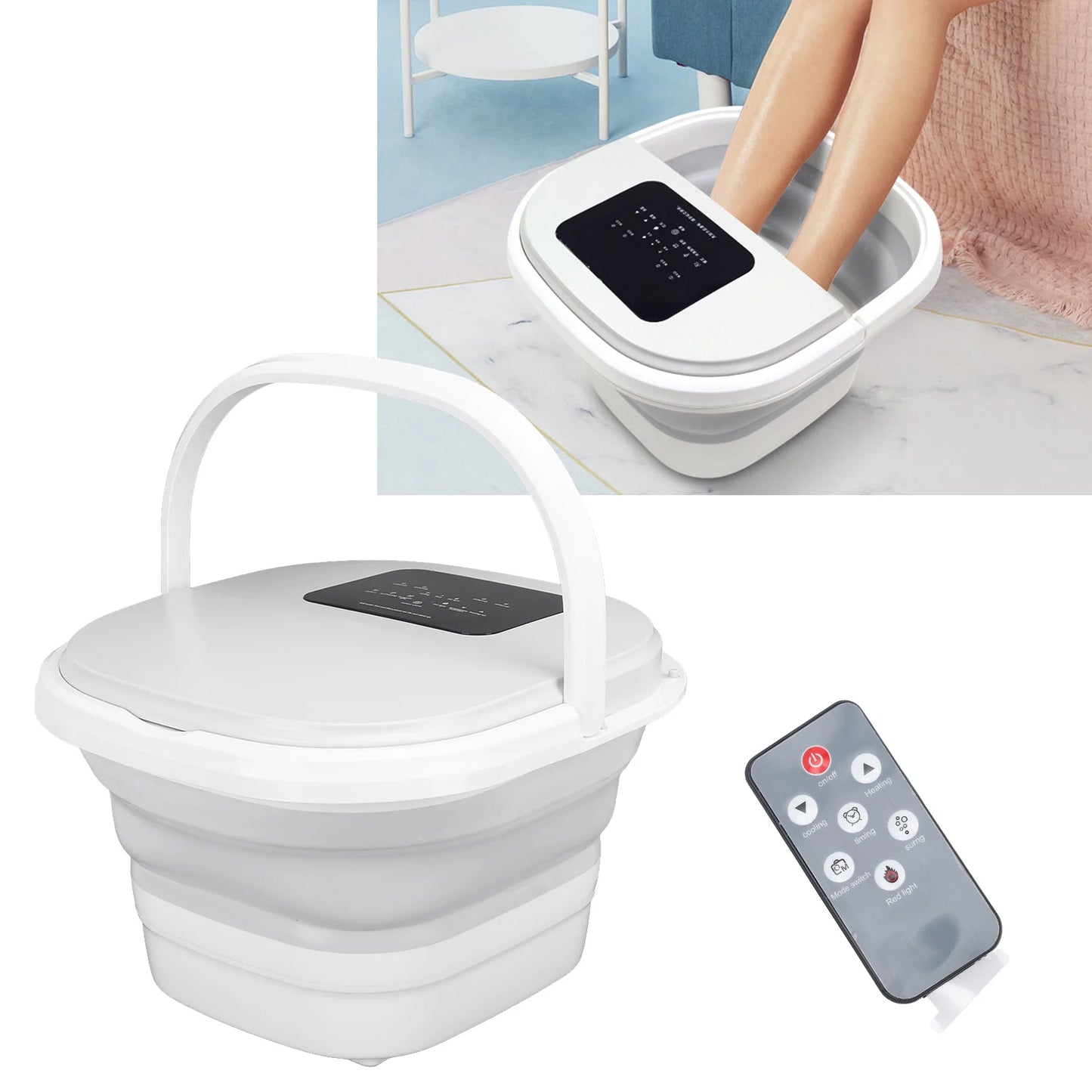 Smart Foldable Foot Soak & Massager Spa Tub
