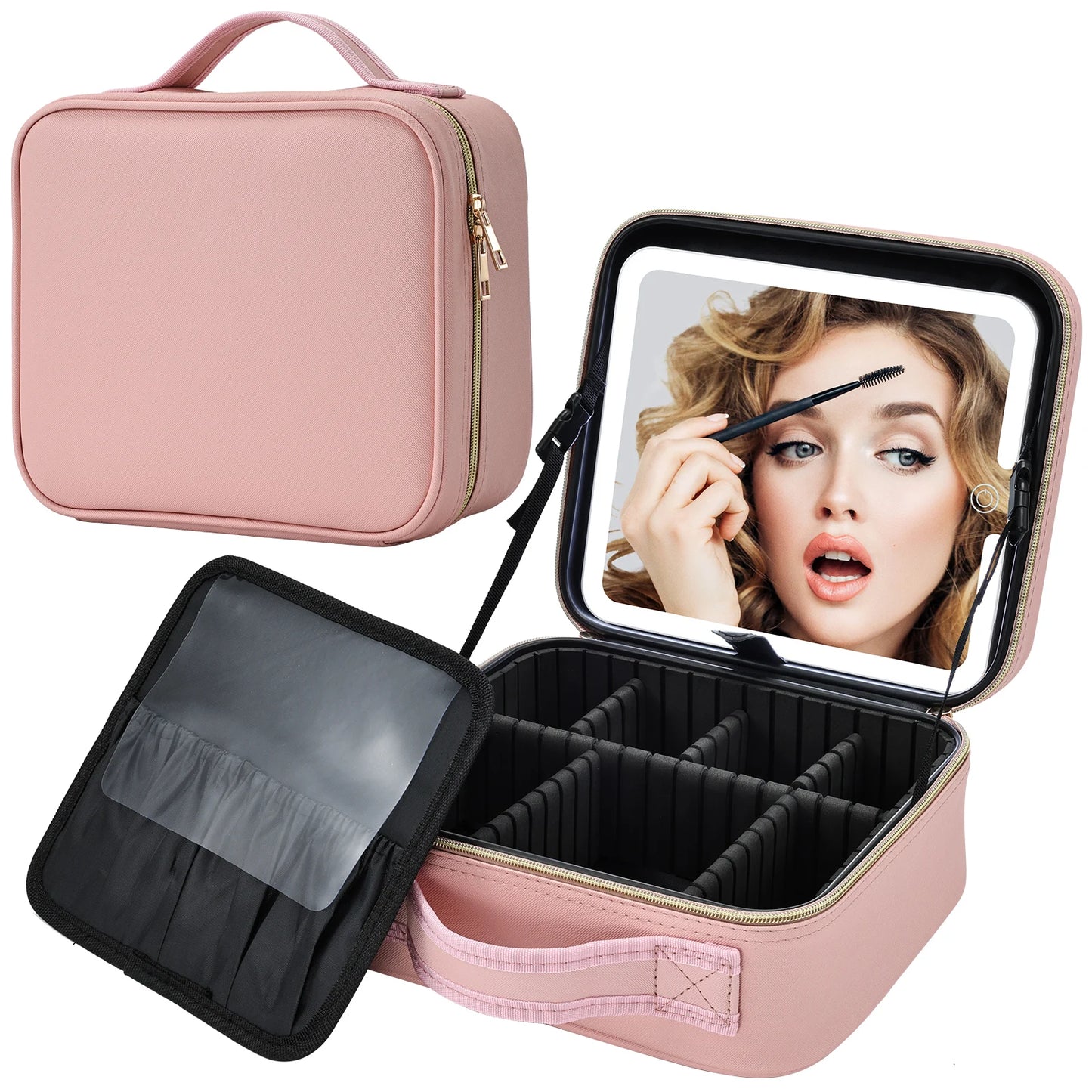 Makeup Bag With LED Mirror