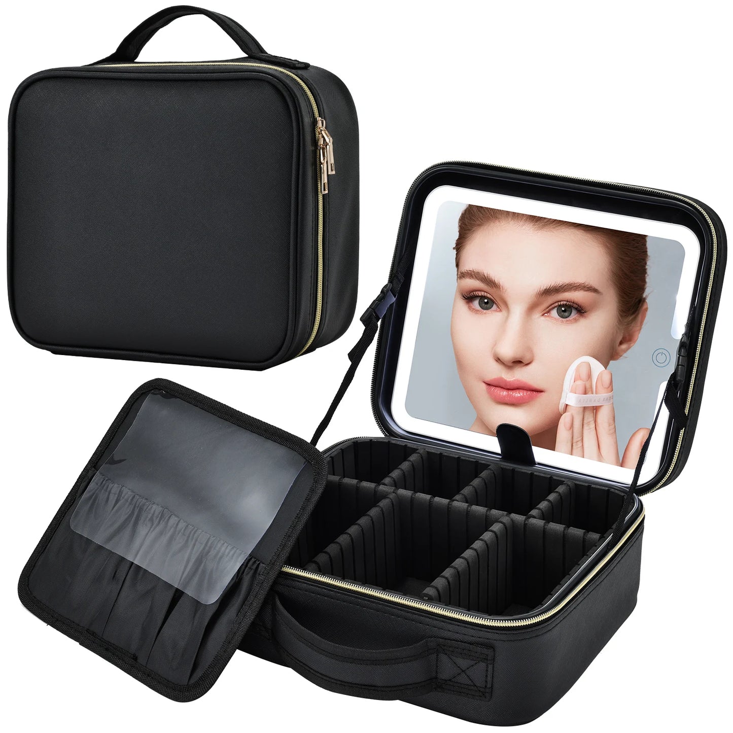 Makeup Bag With LED Mirror