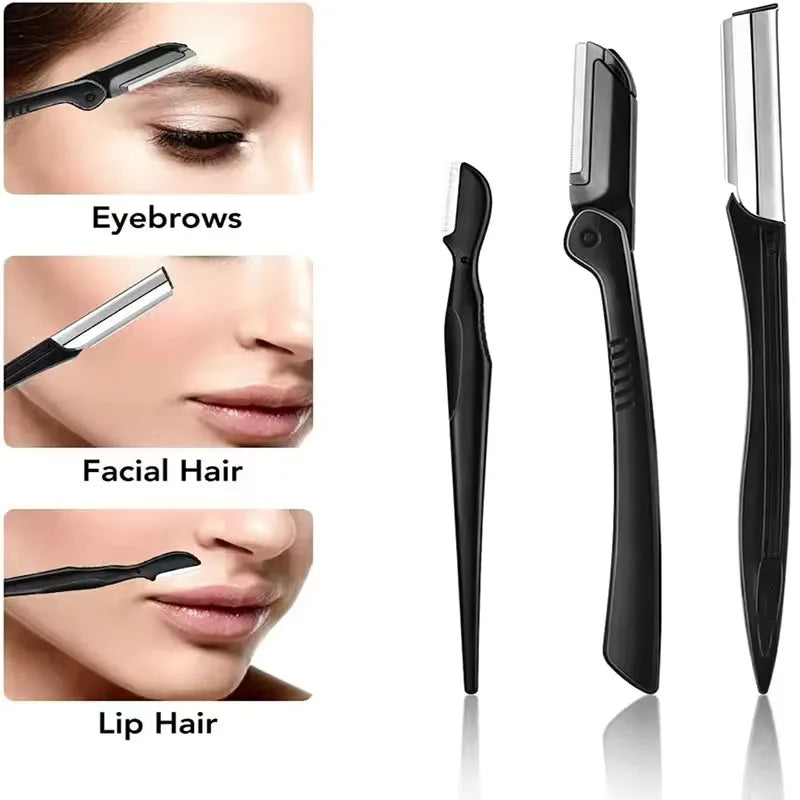 17Pcs Black Eyebrow Trimming Tools Sets