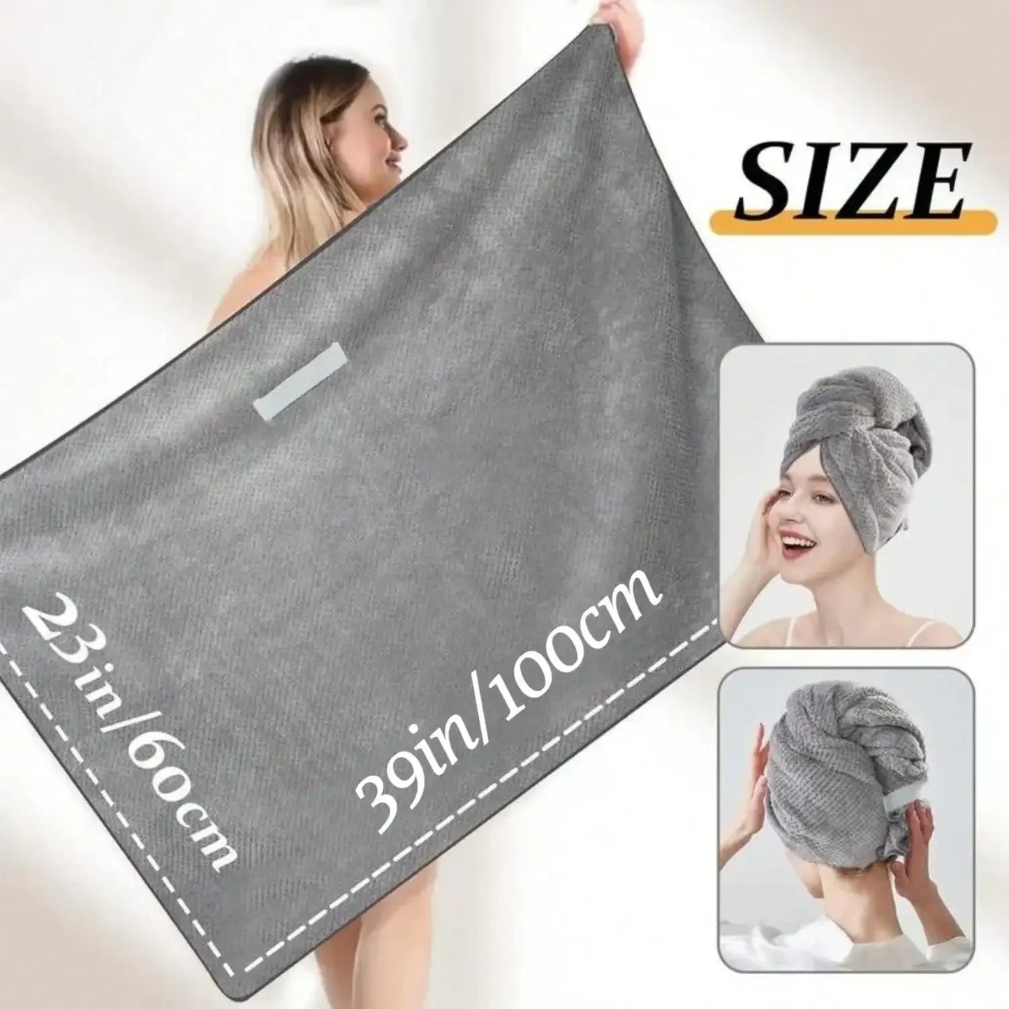 Super Absorbent Microfiber Hair Wrap Towel