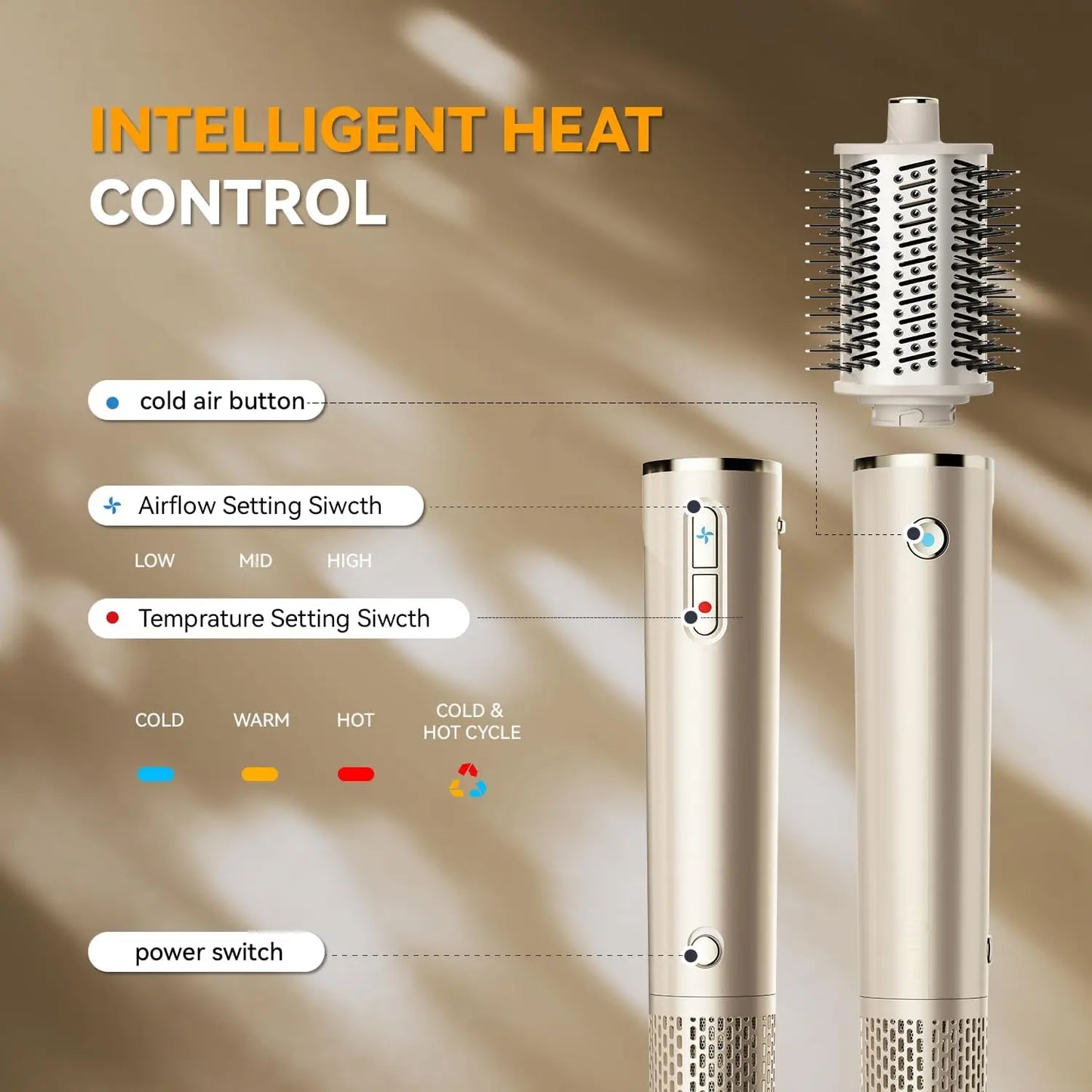 High-Speed Negative Ionic Hair Dryer & Brush