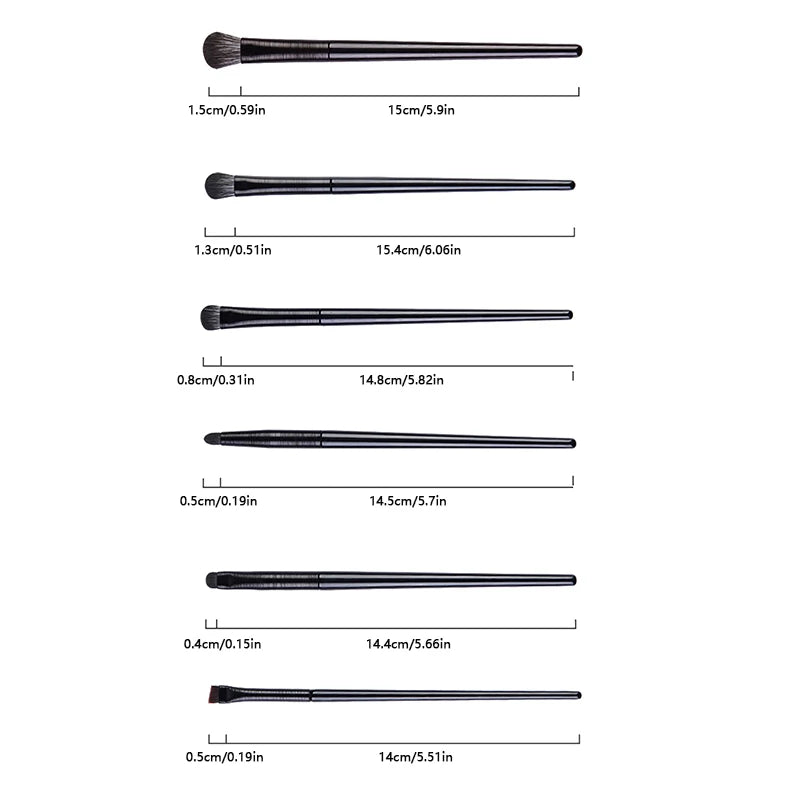 6PCS Eyes Makeup Brushes Set