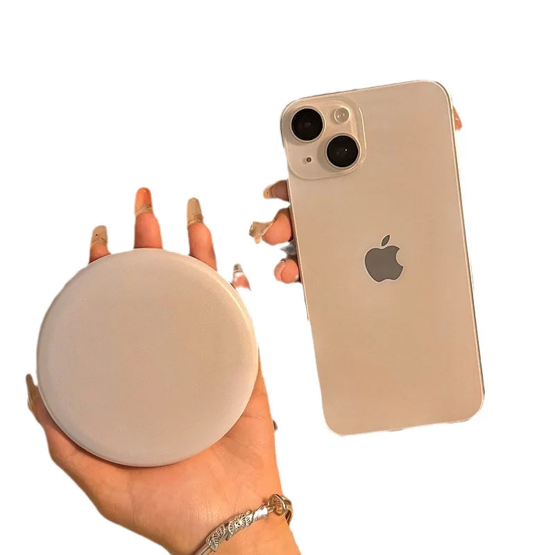 Portable Makeup Folding Round Mirror With LED Light