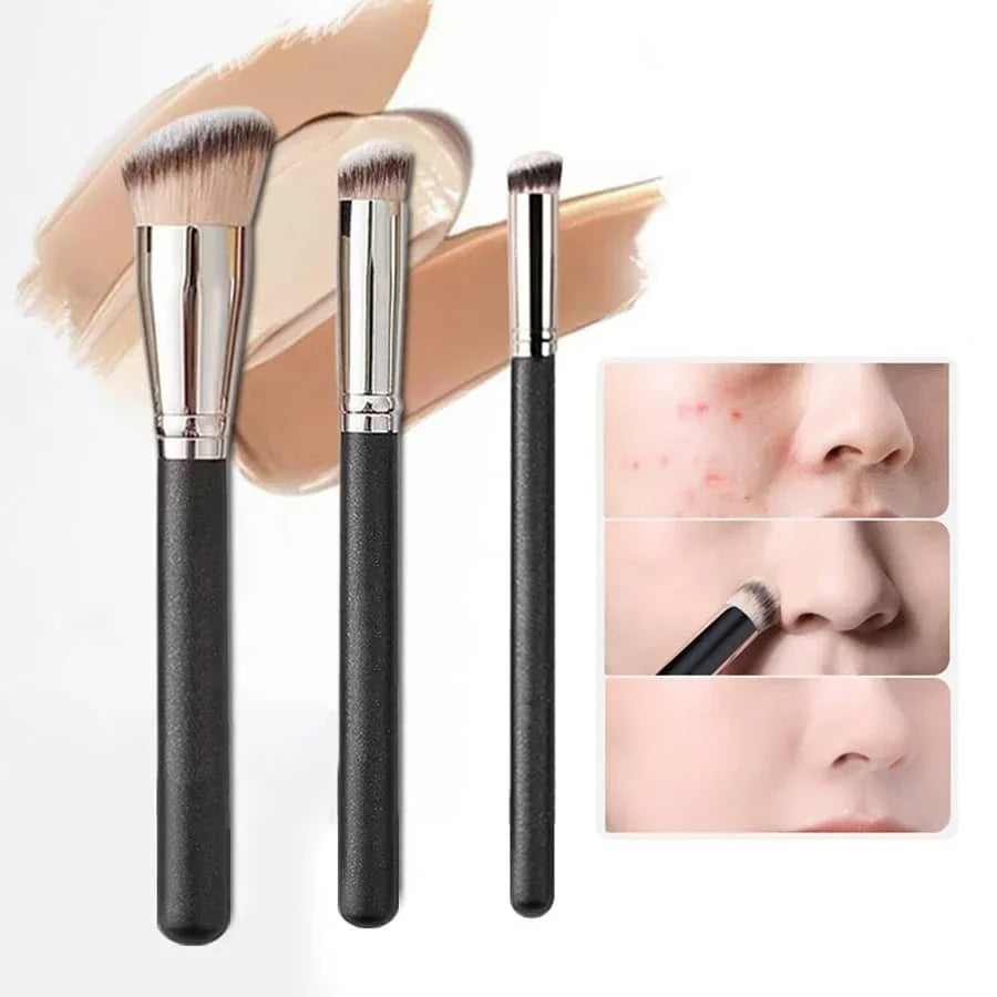 Angled Kabuki Foundation & Concealer Blending Brush Set