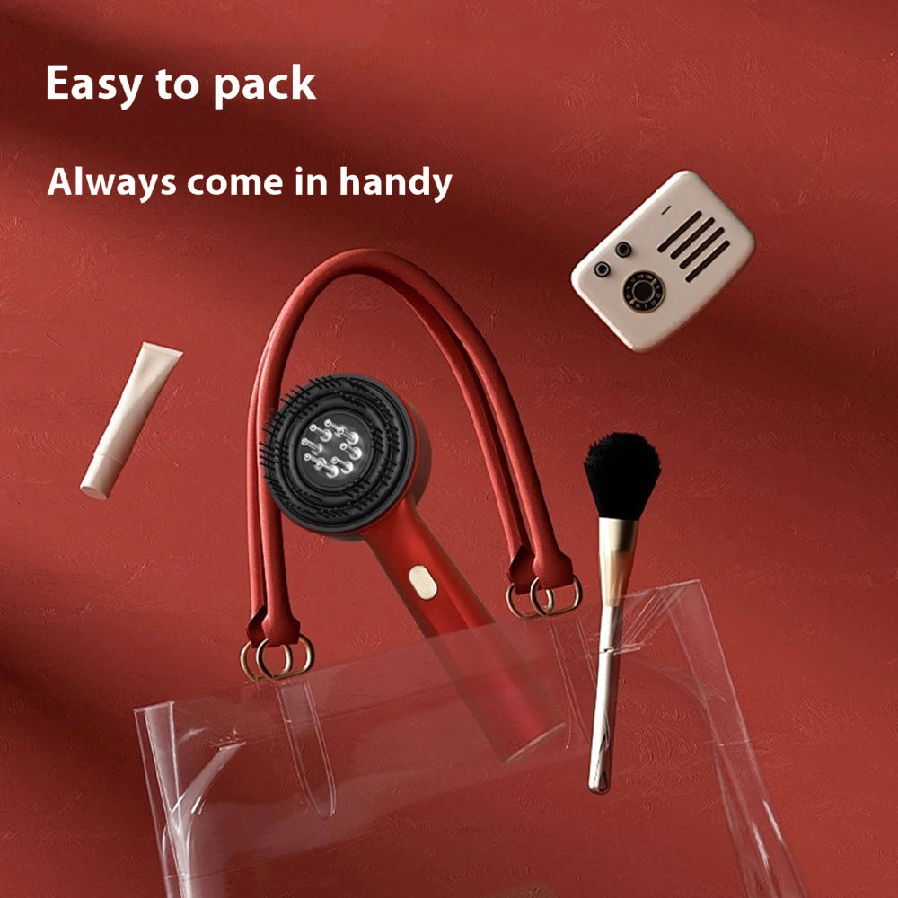 Electric Microcurrent Red Light Scalp & Hair Massage Brush