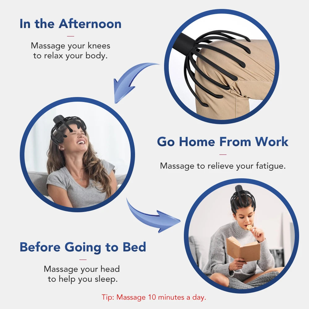 Therapeutic Octopus Claw Scalp Massager