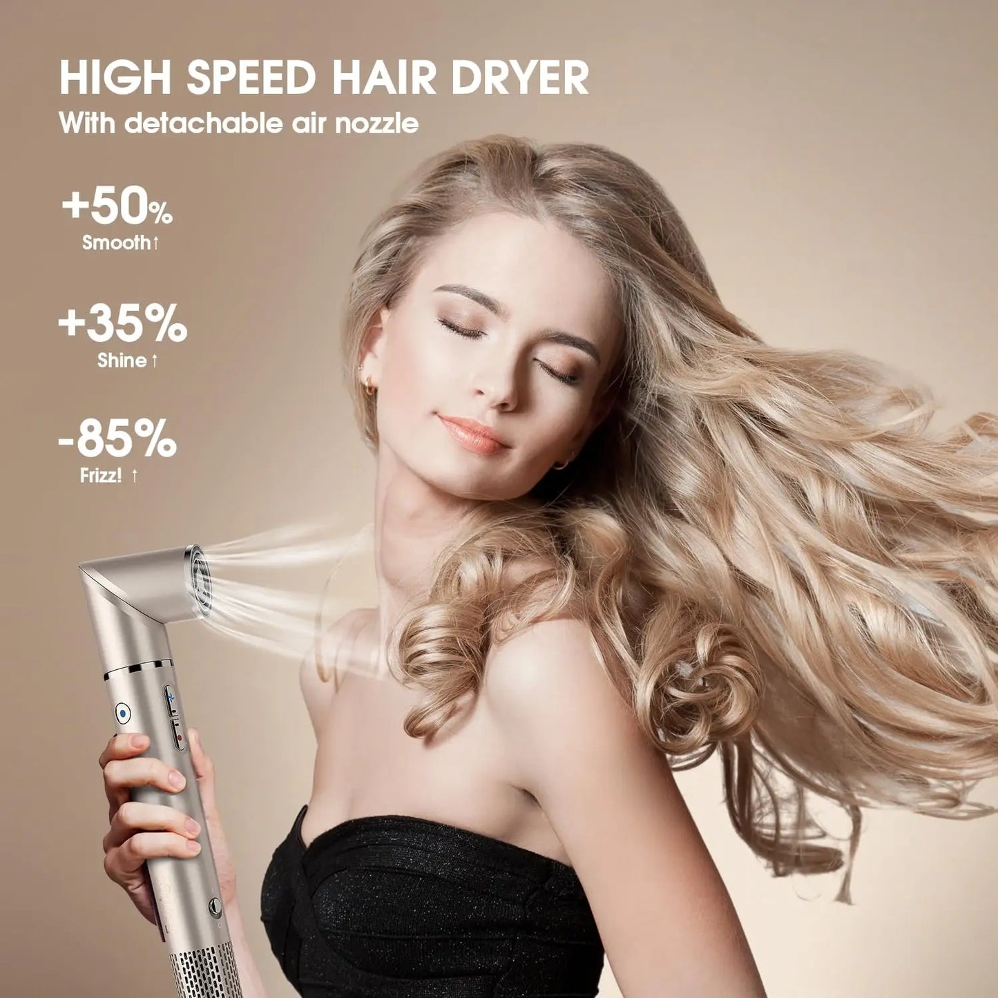 High-Speed Negative Ionic Hair Dryer & Brush