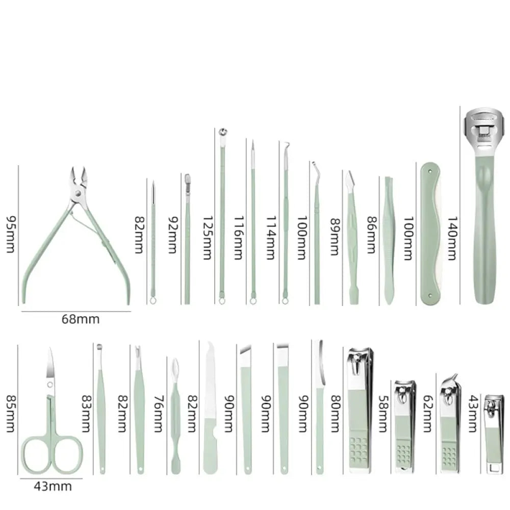 35 pcs Stainless Steel Multi-functional Professional Nail Trimmer Kit
