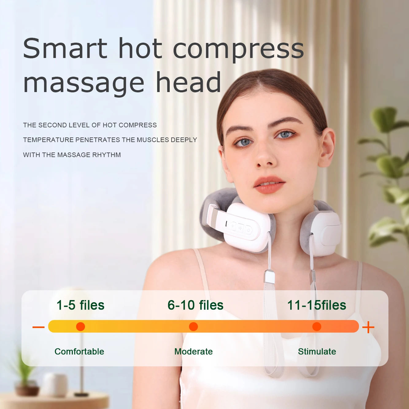 Hands-Free Hot Compression Neck, Shoulder & Body Deep Relaxation Massager