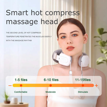 Hands-Free Hot Compression Neck, Shoulder & Body Deep Relaxation Massager