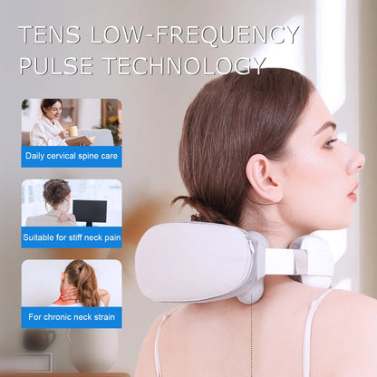 Hands-Free Hot Compression Neck, Shoulder & Body Deep Relaxation Massager