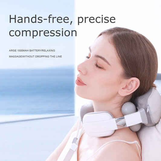 Hands-Free Hot Compression Neck, Shoulder & Body Deep Relaxation Massager