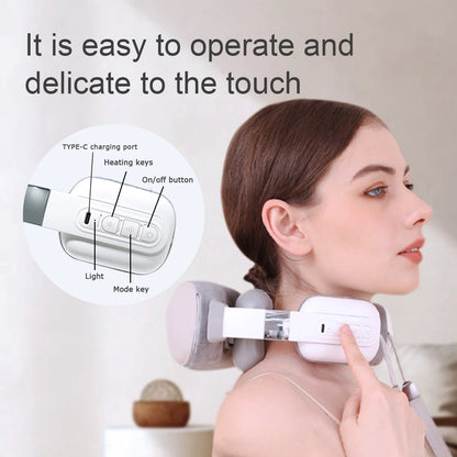Hands-Free Hot Compression Neck, Shoulder & Body Deep Relaxation Massager