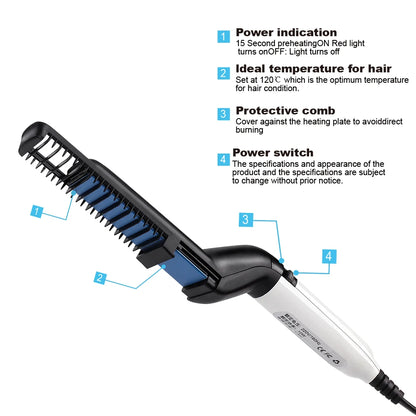 Beard & Hair Straightener Heating Brush