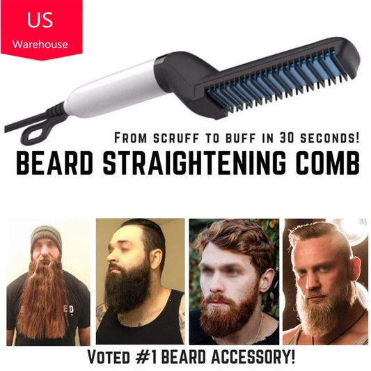 Beard & Hair Straightener Heating Brush