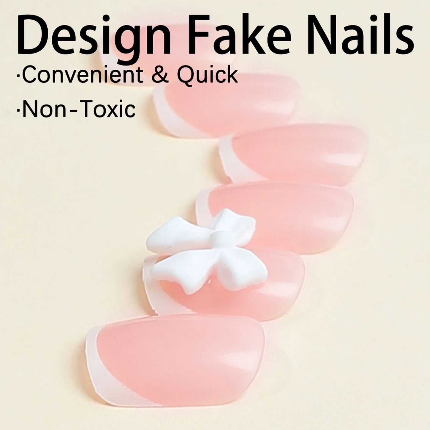 Long Lasting French Tips Press-on Nails